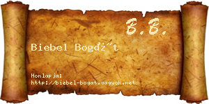 Biebel Bogát névjegykártya